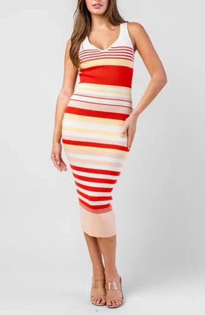Beivy Stripe Rib Sweater Dress