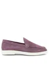 Bekk Slip-on Suede Loafers In Purple