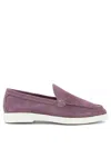 Bekk Slip-on Suede Loafers In Purple