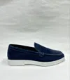 Bekk Woman Loafers Midnight Blue Size 7 Soft Leather In Navy