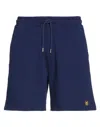 Bel-air Athletics Man Shorts & Bermuda Shorts Midnight Blue Size S Cotton