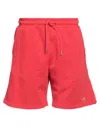 Bel-air Athletics Man Shorts & Bermuda Shorts Red Size M Cotton In Red