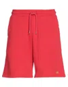 Bel-air Athletics Man Shorts & Bermuda Shorts Red Size Xl Cotton In Red