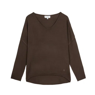 Bel Cashmere Women's Anais Cashmere Sweater Brown
