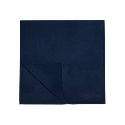 Bel Cashmere Women's Blue Big Knitted Scarf Navy