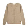 Bel Cashmere Women's Brown Amy Cashmere Cardigan Beie In Brown