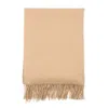 Bel Cashmere Women's Brown Cashmere Stole With Fringes Camel In Brown