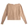 Bel Cashmere Women's Brown Claudia Brushed Cashmere Beige In Brown