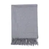 Bel Cashmere Women's Cashmere Stole With Fringes Grey In Grey