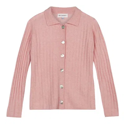 Bel Cashmere Women's Charlotte Cashmere Cardigan Dusty Pink