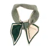 Bel Cashmere Women's Green / White Stripped Cashmere Scarf Dark Green In Green/white
