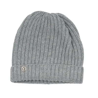 Bel Cashmere Women's Knitted Cashmere Hat Grey