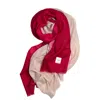 Bel Cashmere Women's Light Cashmere Foulard In Red Degraded In Red