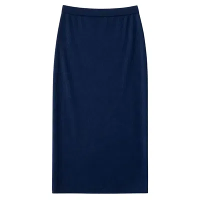 Bel Cashmere Women's Navy Blue Monica Skirt