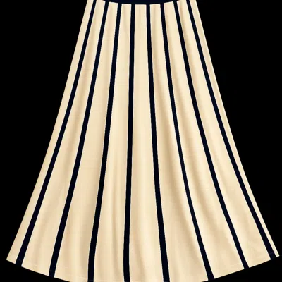Bel Cashmere Women's Neutrals Arles Striped Skirt