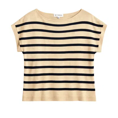 Bel Cashmere Women's Neutrals Gabrielle Striped Top