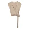 Bel Cashmere Women's Neutrals Mykonos Silk And Cashmere Top Sand