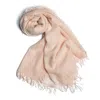 Bel Cashmere Women's Pink / Purple Cashmere Foulard With Fringes Dusty Pink In Pink/purple