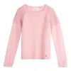 Bel Cashmere Women's Pink / Purple Motorbiker Cashmere Sweater Light Pink In Pink/purple