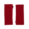 Bel Cashmere Women's Red Cable Cashmere Mittens Burgundy In Red