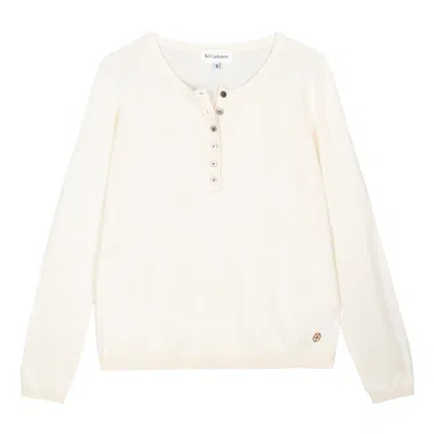 Bel Cashmere Women's White Carla Sweater Ivory