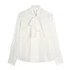 Bel Cashmere Women's White Carmen Ecru Blouse In White