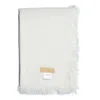 Bel Cashmere Women's White Cashmere Foulard With Fringes Ivory In White
