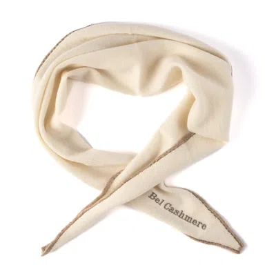 Bel Cashmere Women's White Ivory Cashmere Triangle Scarf In Neutral