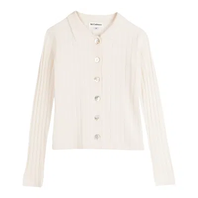Bel Cashmere Women's White Margot Cardigan Ivory