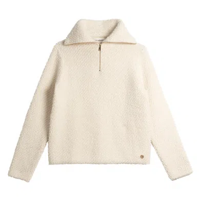 Bel Cashmere Women's White Miranda Cashmere Sweater