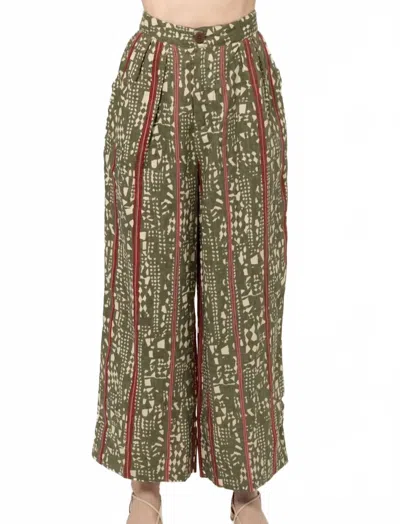 Bel Kazan Aster Straight Leg Pants In Green