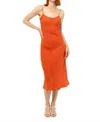 Bel Kazan Aurora Slip Dress In Cherry Tomato In Orange