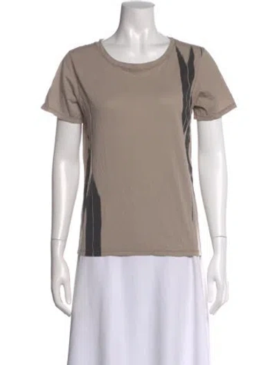 Pre-owned Bel Kazan Graphic Print Crew Neck T-shirt In Neutral