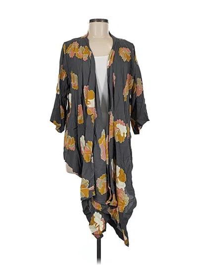 Pre-owned Bel Kazan Kimono In Gray
