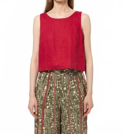 Bel Kazan Lior Sleeveless Top In Red