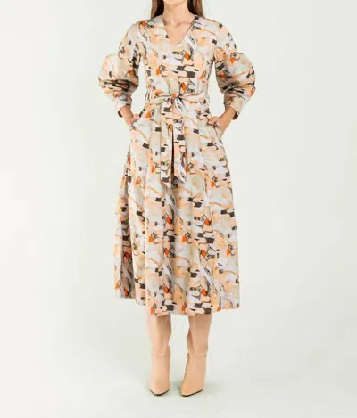 Bel Kazan Nora Printed Maxi Dress In Bandelier In Multi
