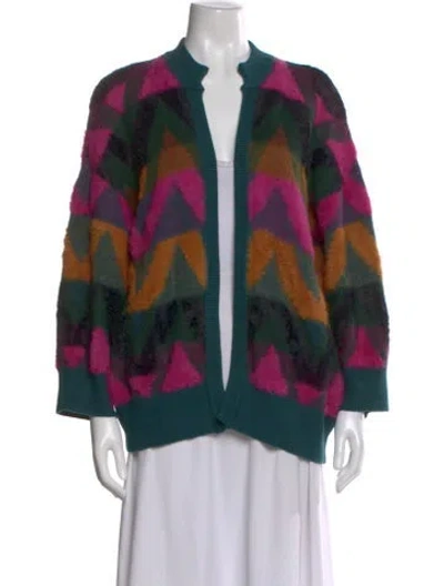 Pre-owned Bel Kazan Nylon Patterned Sweater In Multi