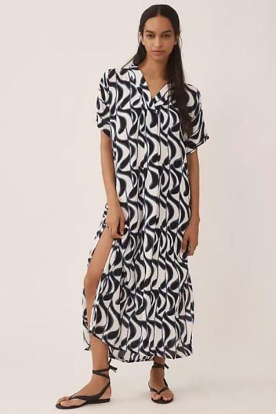 Bel Kazan Printed Kaftan In Blue