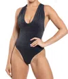 Bela Brand Body Anturio In Shiny Black Lurex In Multi