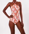 Bela Brand Bodysuit Diamond In Kozmo Peach In Multi