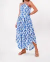 Bela Brand Diamond Dress In Kozmo Blue In Multi