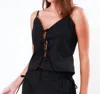 Bela Brand Strappy Bows Tank Top In Black In Black