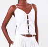 Bela Brand Strappy Bows Tank Top In Off White In White