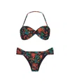 Bela Brand Women Vicky Park Bikini Set In Black Multi In Multi