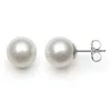 Belacqua 10-11mm White Freshwater Pearl Stud Earrings In Sterling Silver Jewelry For Women In White