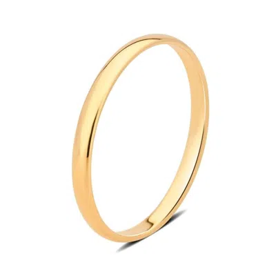 Belacqua 2mm Standard Fit Plain Wedding Band For Men In 10k Yellow Gold In ["yellow"]