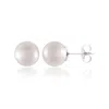 Belacqua 5-6mm White Freshwater Pearl Stud Earrings In Sterling Silver Jewelry For Women In White