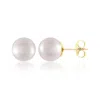 Belacqua 6-7mm White Cultured Freshwater Pearl Stud Earrings In 14k Yellow Gold Jewelry For Women In White