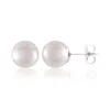 Belacqua 6-7mm White Freshwater Pearl Stud Earrings In Sterling Silver Jewelry For Women In White