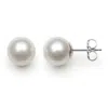 Belacqua 9-10mm White Freshwater Pearl Stud Earrings In Sterling Silver Jewelry For Women In White